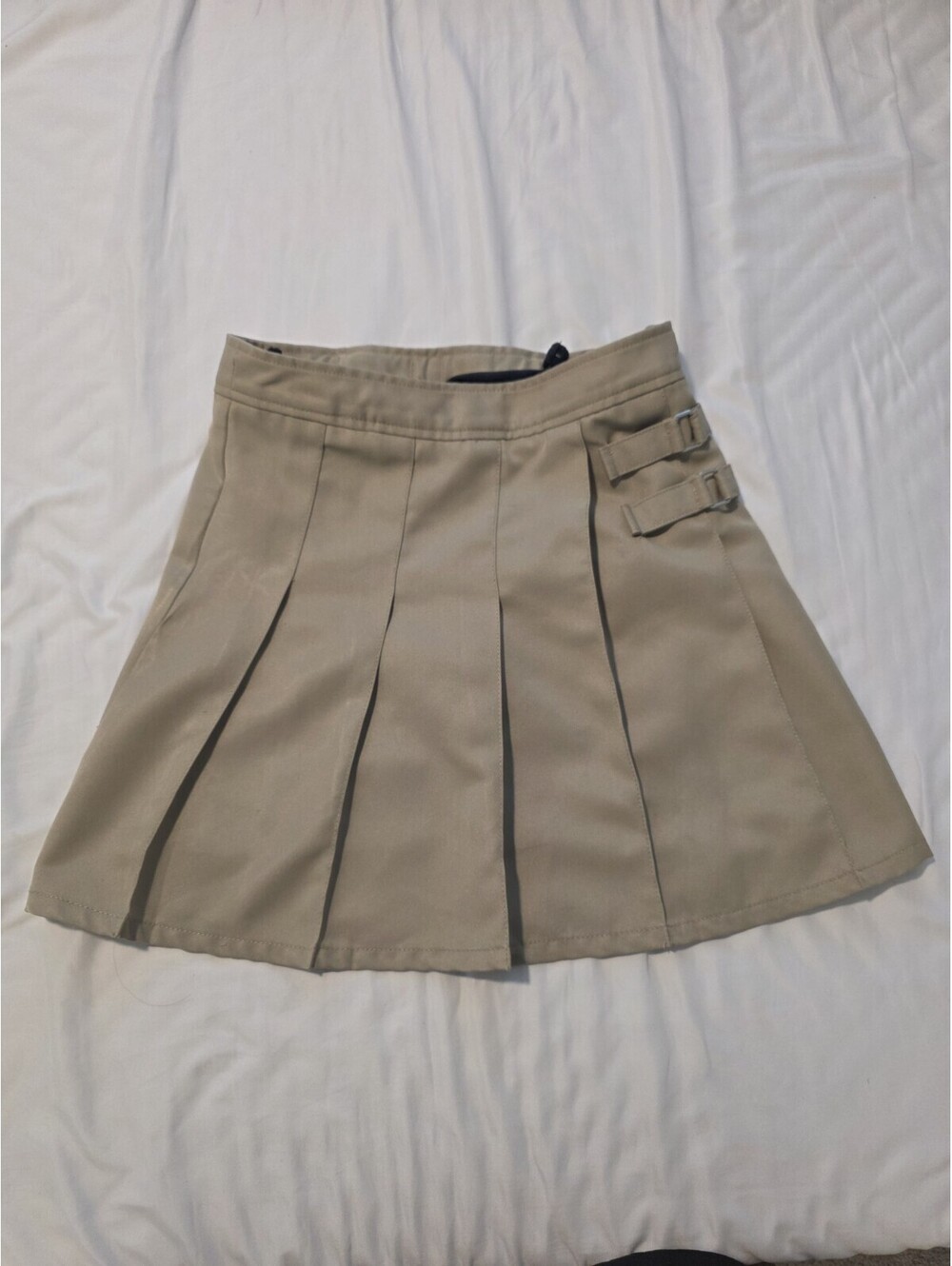 French Toast Uniform Skirt Khaki Girls Size 10 Adjustable Waist